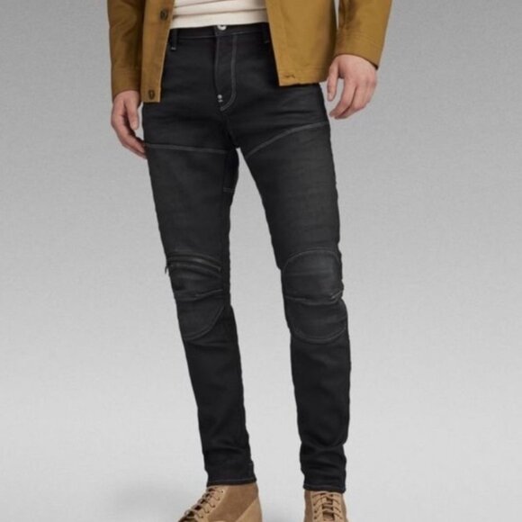 G-Star Originals Raw Denim Wood 3D Super Slim Jeans Size 35 x 34 Comfort Black - Picture 1 of 13